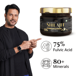 Original Shilajit Infused with 75% Fulvic Acid & 80+ Trace Minerals for Natural Stamina & Peak Performance