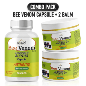 2 Bee Venom Balm + 1 Bee Venom Capsule Combo :  Helps to reduce joint pain and Joint stiffness | support overall Joints health