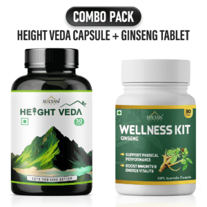 Sultan Night Ginseng + Height Vede Capsule Combo : Increase energy | Improve immunity | Elevate Mental Functions | Improve joint Stiffness and Flexibility